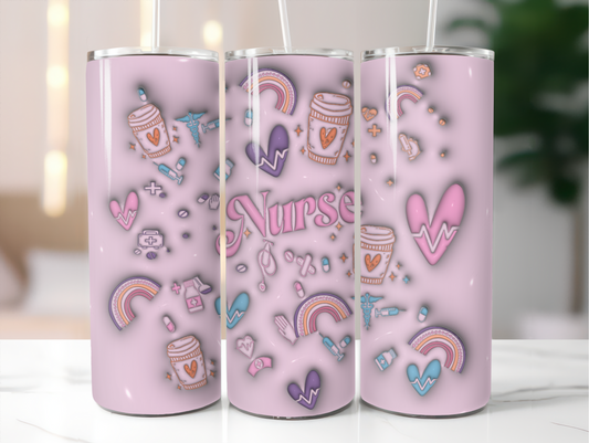 Puffy Nurse - Sublimation 20 oz Tumbler