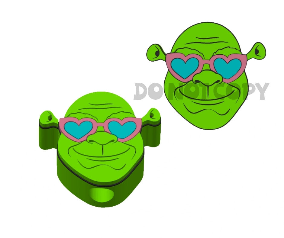 Valentines Shreck - 3D Printed Straw Topper