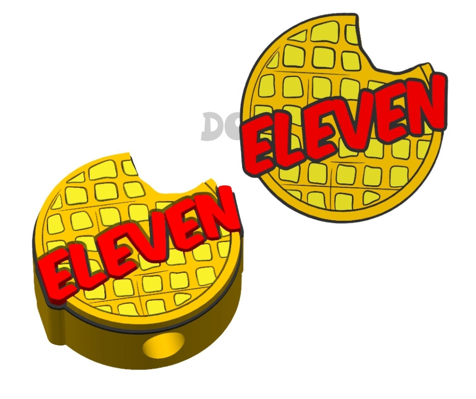 Valentines Eleven Waffles - 3D Printed Straw Topper