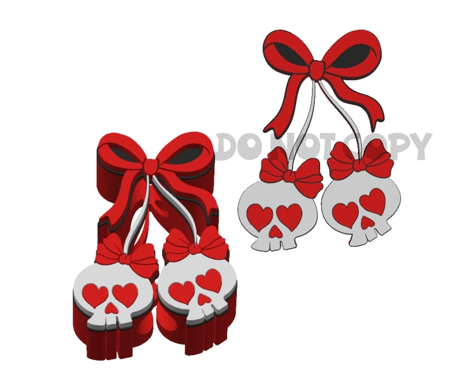 Valentines Skeleton Cherries - 3D Printed Straw Topper