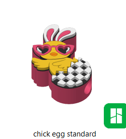 Chicky Easter - 3D Printed Straw Topper