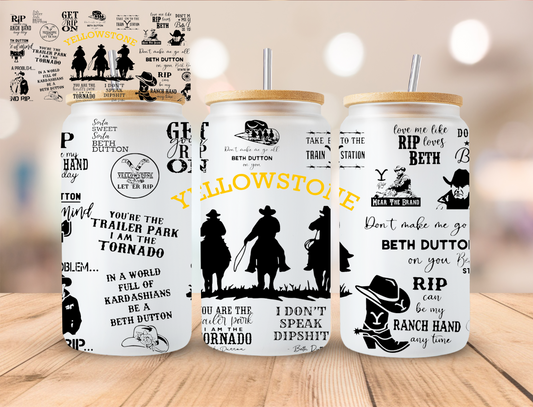 Yellowstone - 16 oz / 20 oz Libby UV DTF Wrap