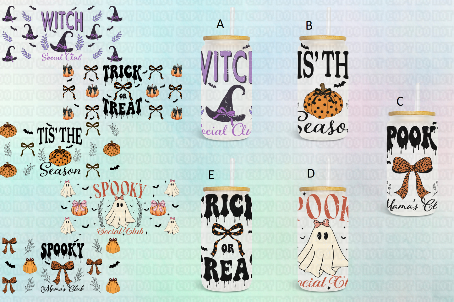 Halloween Mixed Collection Ver 3 - 16 oz / 20 oz Libby UV DTF Wrap