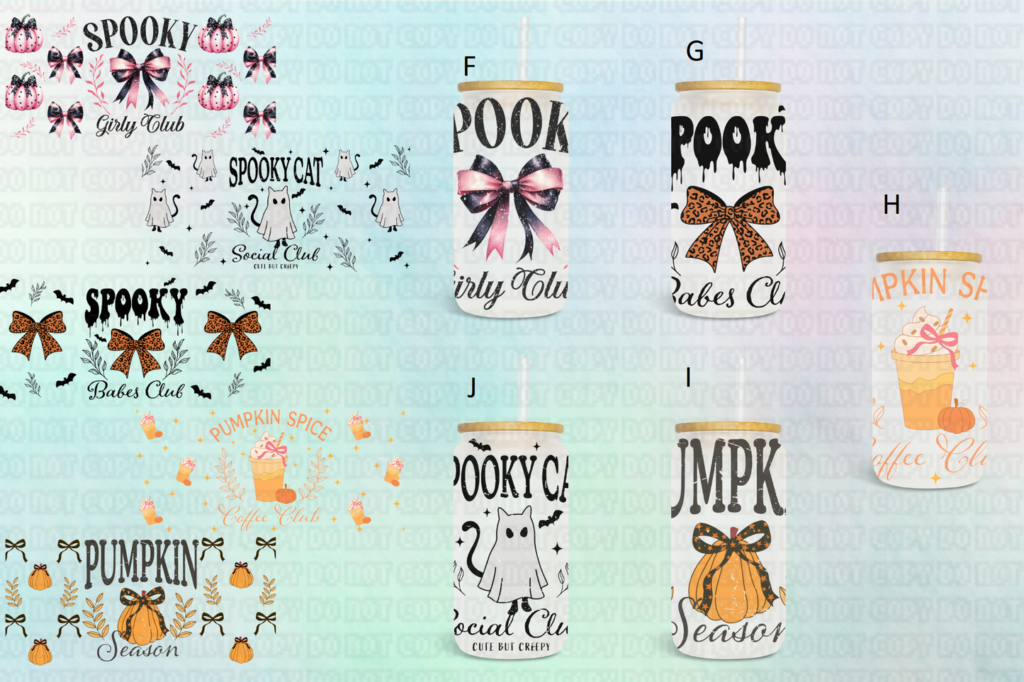 Halloween Mixed Collection Ver 2 - 16 oz / 20 oz Libby UV DTF Wrap