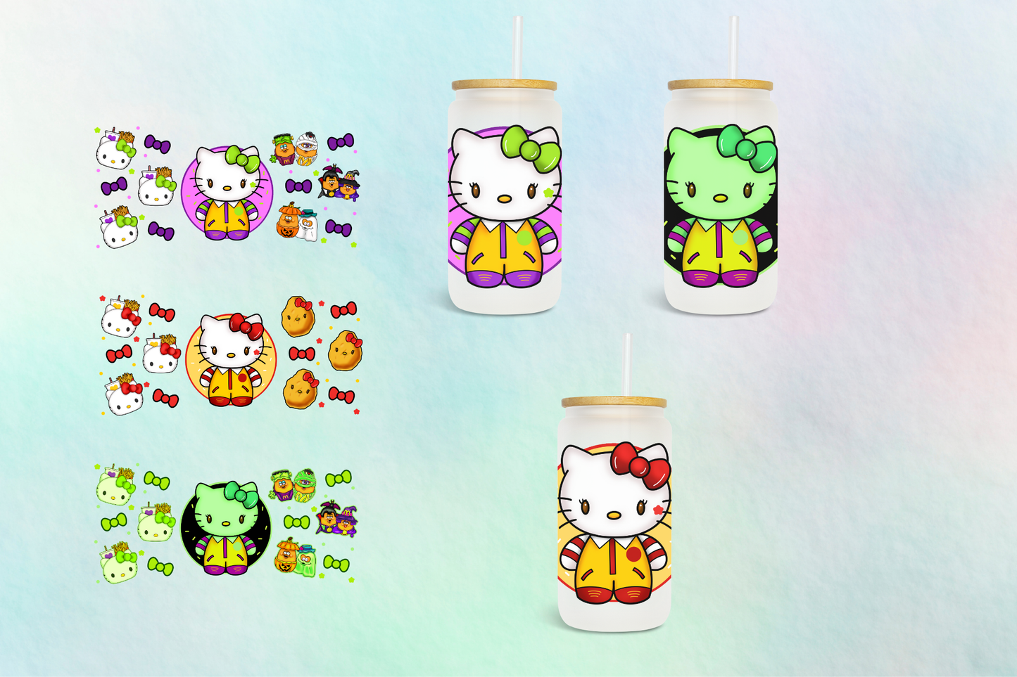 Halloween Character Mc D's Collection - 16 oz / 20 oz Libby UV DTF Wrap