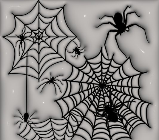 Inflated Halloween Spider Web - 3D Inflated 20 Oz Sublimation Transfer