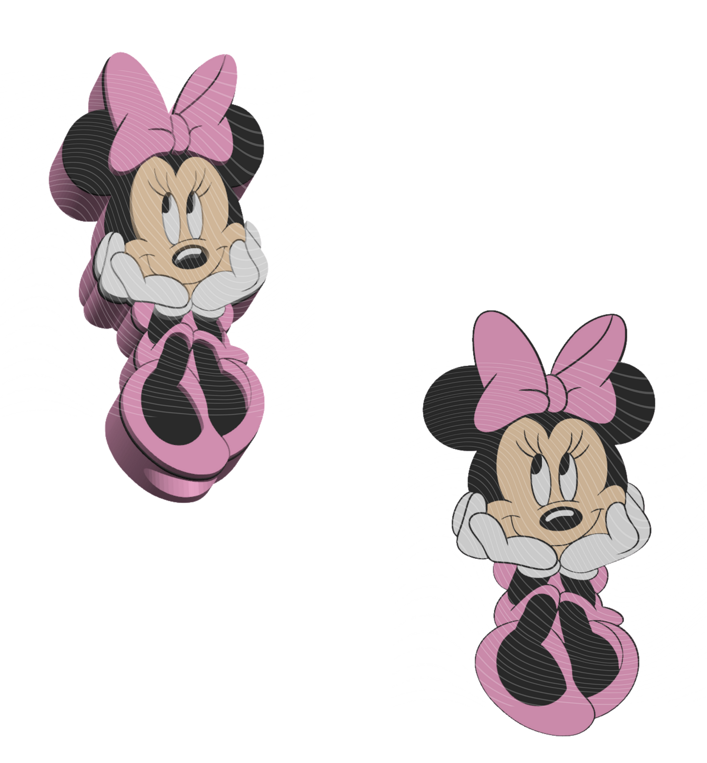 Girl Mouse - 3D Printed Straw Topper