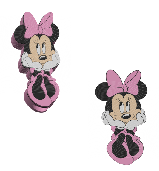 Girl Mouse - 3D Printed Straw Topper