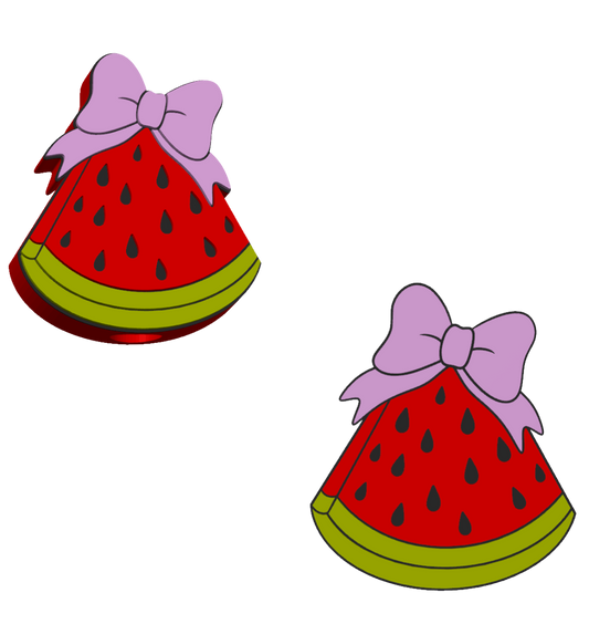 Watermelon Bow - 3D Printed Straw Topper