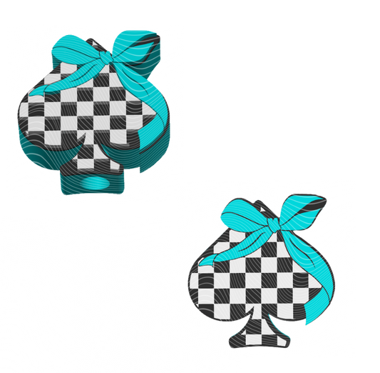 Checker Spade - 3D Printed Straw Topper