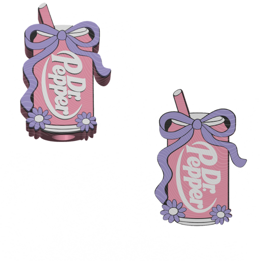 Soda Dr Pepper - 3D Printed Straw Topper