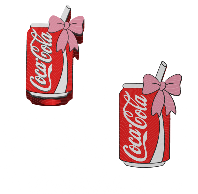 Cola and Bow - 3D Printed Straw Topper