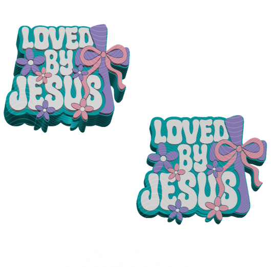 Loved By Jesus - 3D Printed Straw Topper
