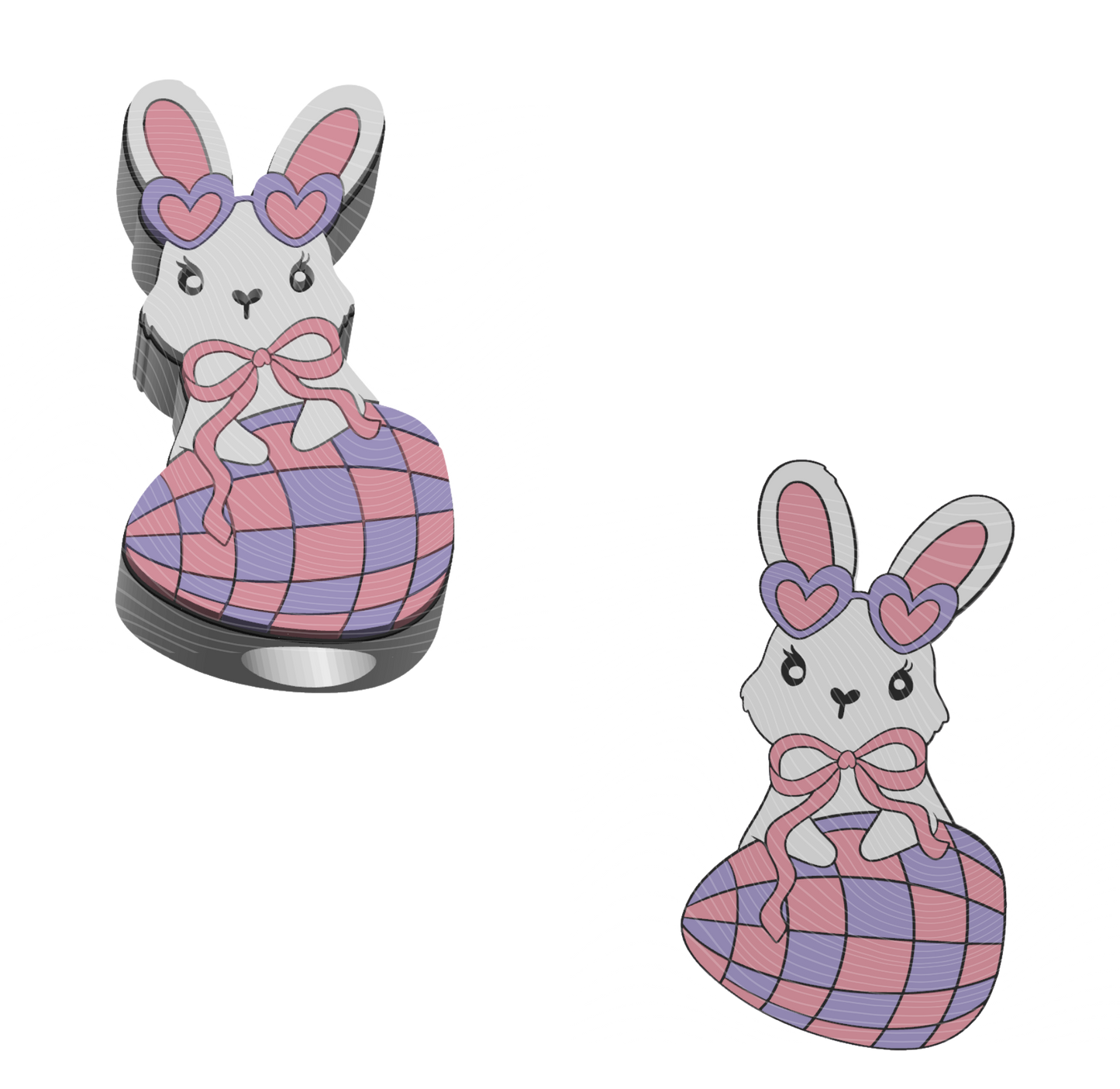 Bunny Egg - 3D Printed Straw Topper