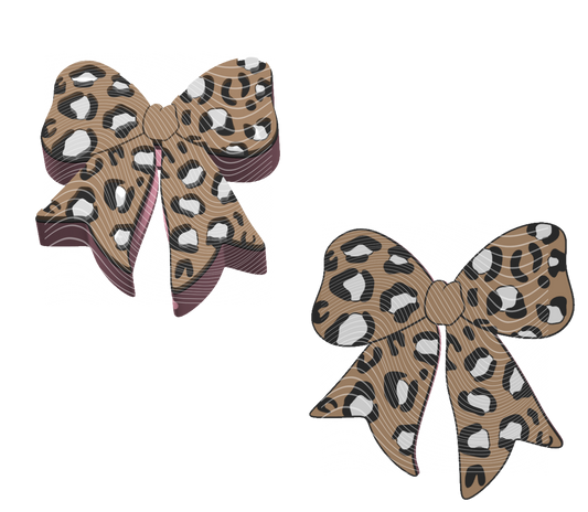 Leopard Bow - 3D Printed Straw Topper