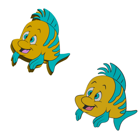 Mermaid Fish - 3D Printed Straw Topper