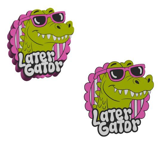 Later Gator - 3D Printed Straw Topper