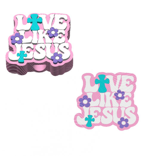 Love Like Jesus - 3D Printed Straw Topper