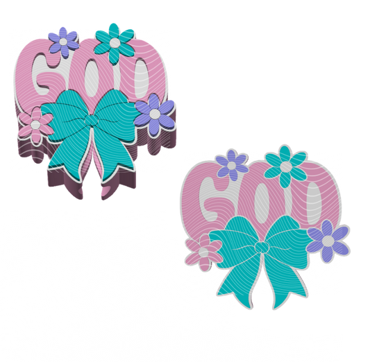 Pastel GOD - 3D Printed Straw Topper