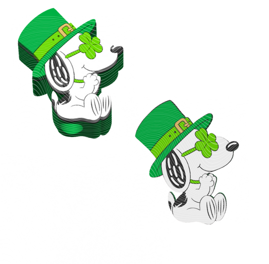 Snoop White Dog - 3D Printed Straw Topper