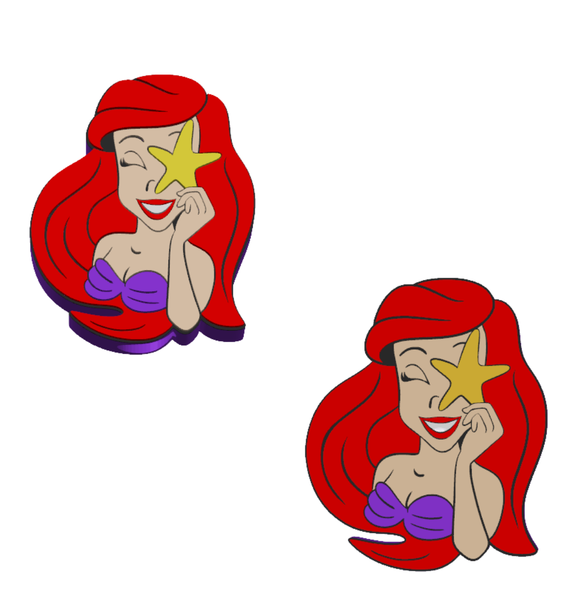 Mermaid - 3D Printed Straw Topper