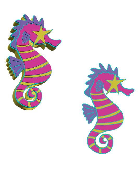 Seahorse - 3D Printed Straw Topper