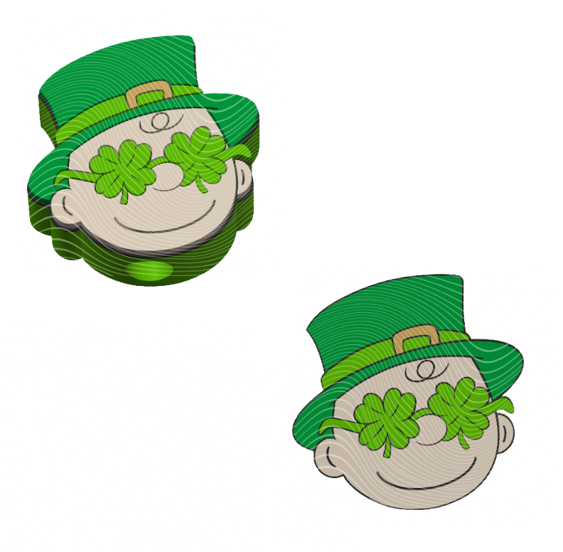 Shamrock Charlie - 3D Printed Straw Topper