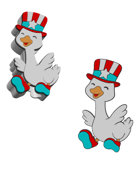 Patriotic Goose - 3D Printed Straw Topper