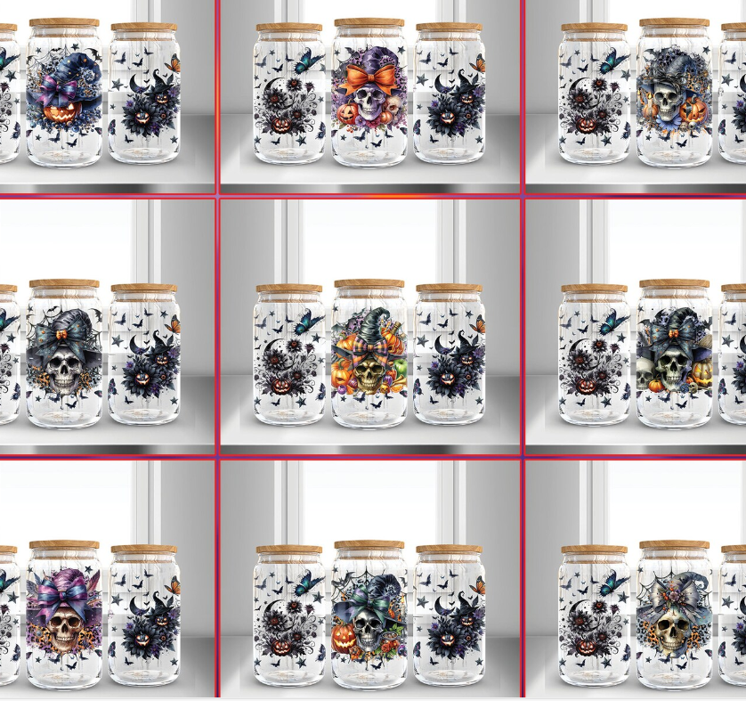 Halloween Spooky Witch Hat Collection - 16 oz / 20 oz Libby UV DTF Wrap