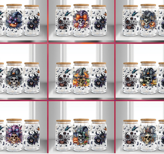 Halloween Spooky Witch Hat Collection - 16 oz / 20 oz Libby UV DTF Wrap