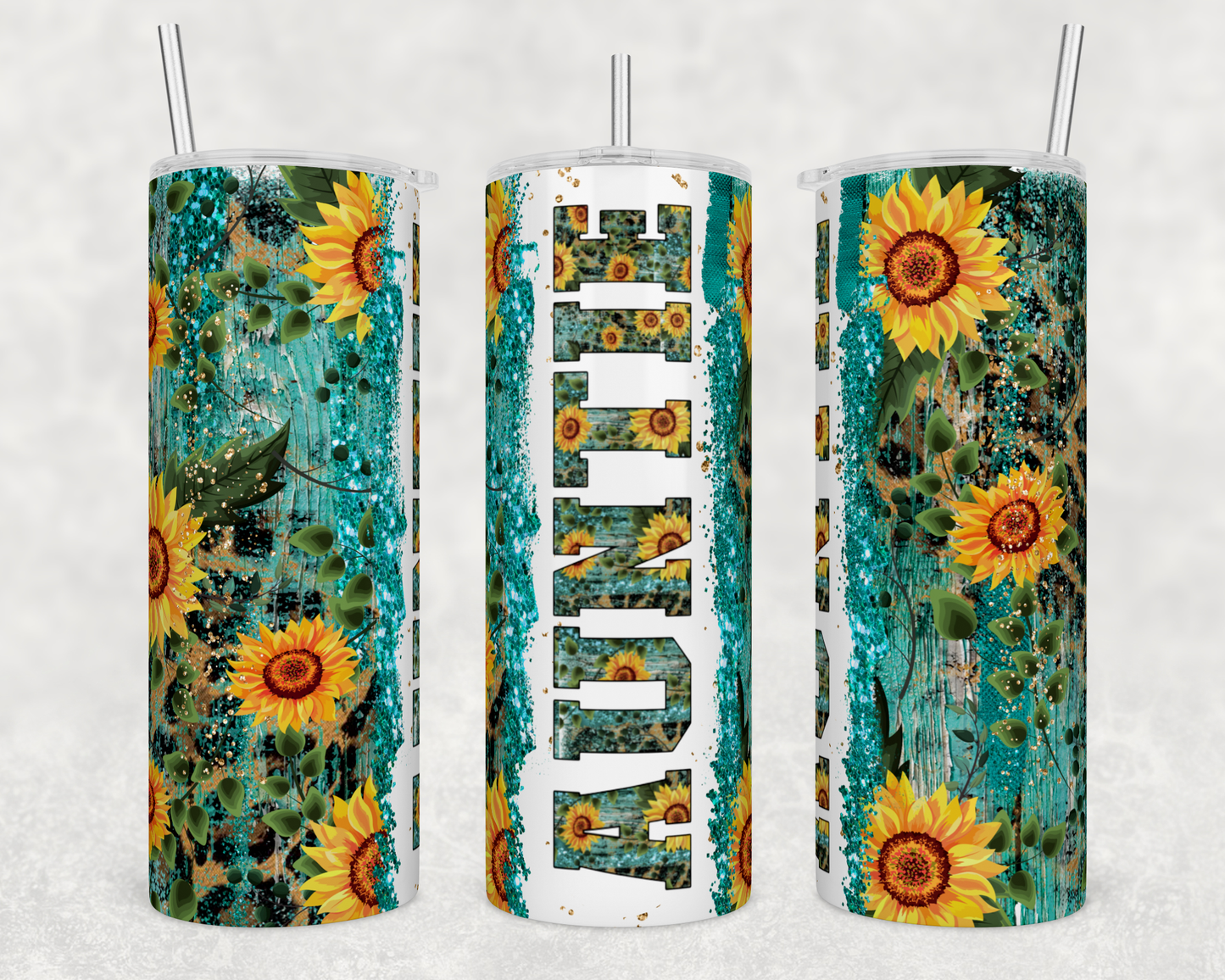 Sunflower Auntie - Sublimation 20 oz tumbler