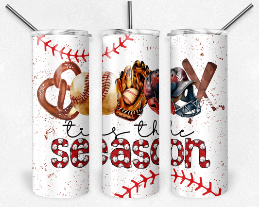 Tis The Season Baseball - Sublimation 20 oz tumbler