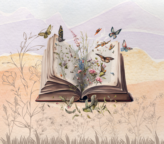 Books And Butterflies - 20 Oz Sublimation Transfer