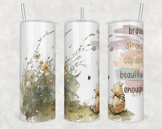 Brave Strong Affirmations - Sublimation 20 oz tumbler