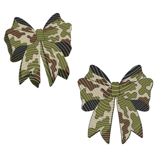 Camo Bow - 3D Printed Straw Topper