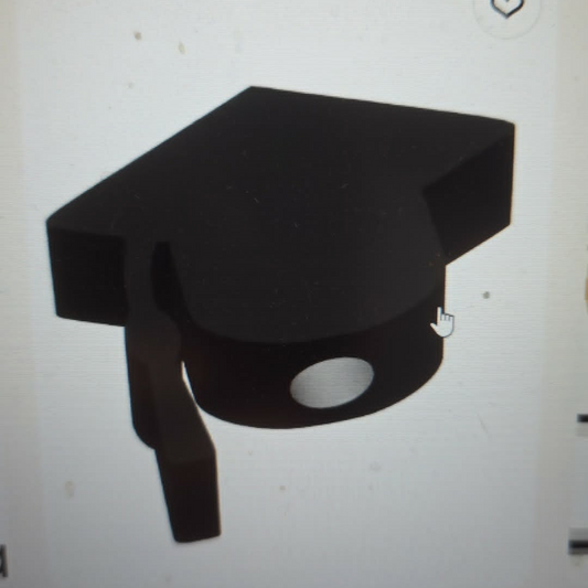 Graduation Cap - 3D Printed Straw Topper