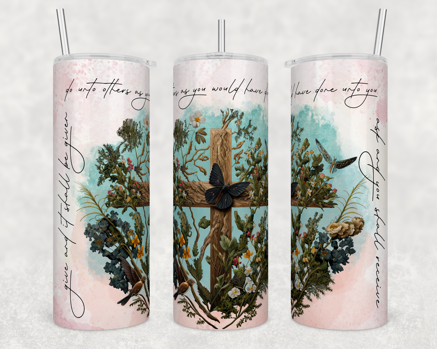 Butterfly Cross - Sublimation 20 oz tumbler