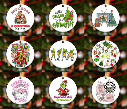 Character Movie Christmas Ornament Bundle  2.8 Inch - Ornament UVDTF Decal