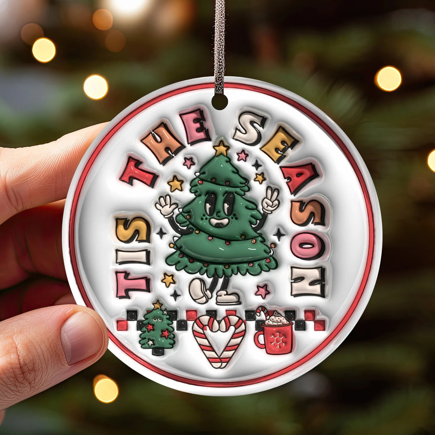 Inflated Christmas Ornament Bundle 2.8 Inch - Ornament UVDTF Decal