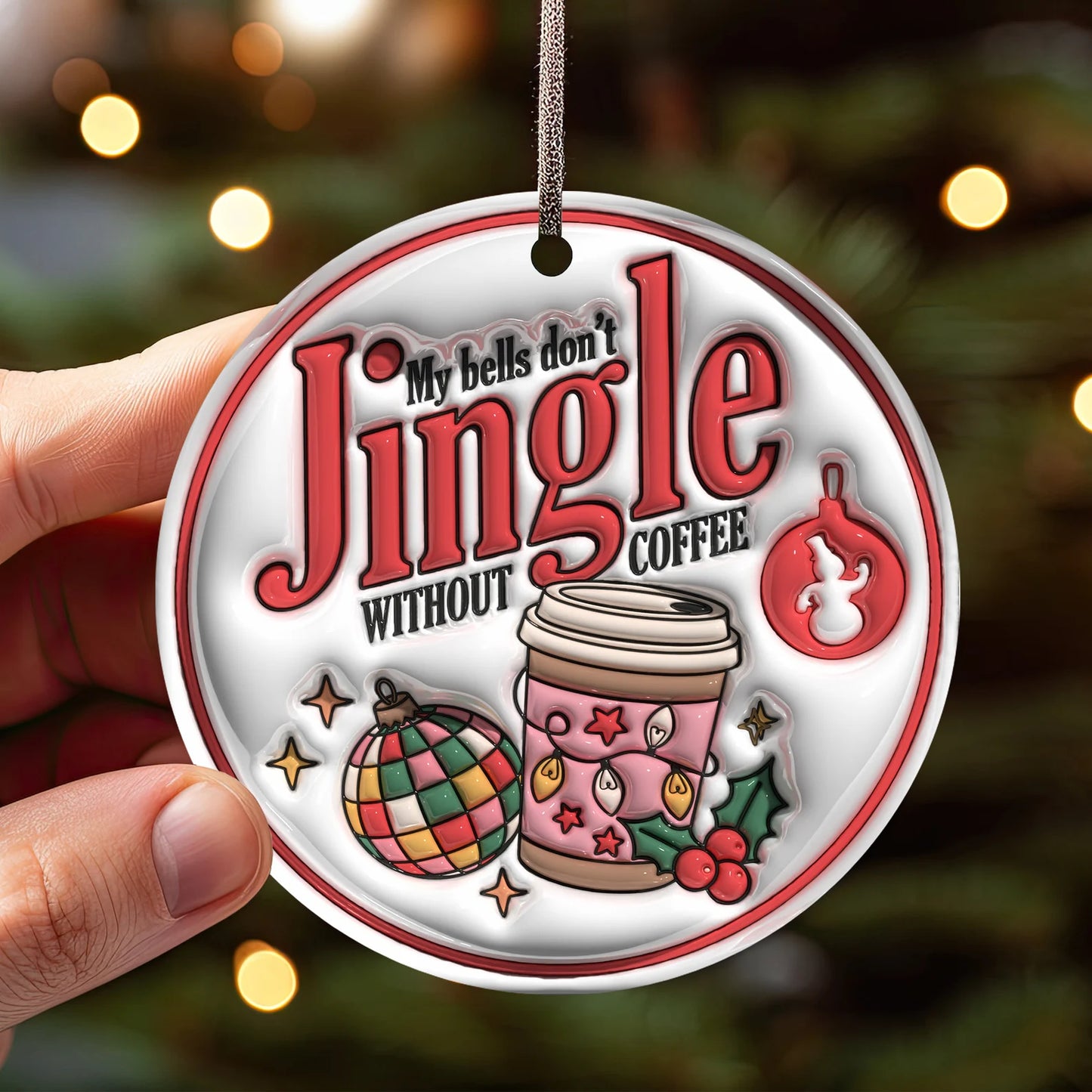 Inflated Christmas Ornament Bundle 2.8 Inch - Ornament UVDTF Decal