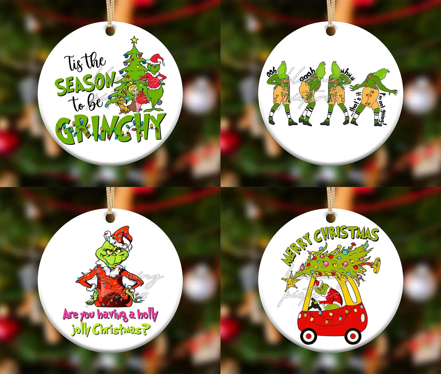 Character Movie Christmas Ornament Bundle  2.8 Inch - Ornament UVDTF Decal