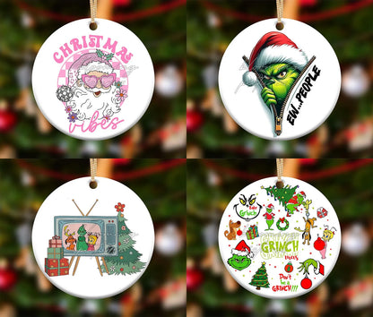 Character Movie Christmas Ornament Bundle  2.8 Inch - Ornament UVDTF Decal