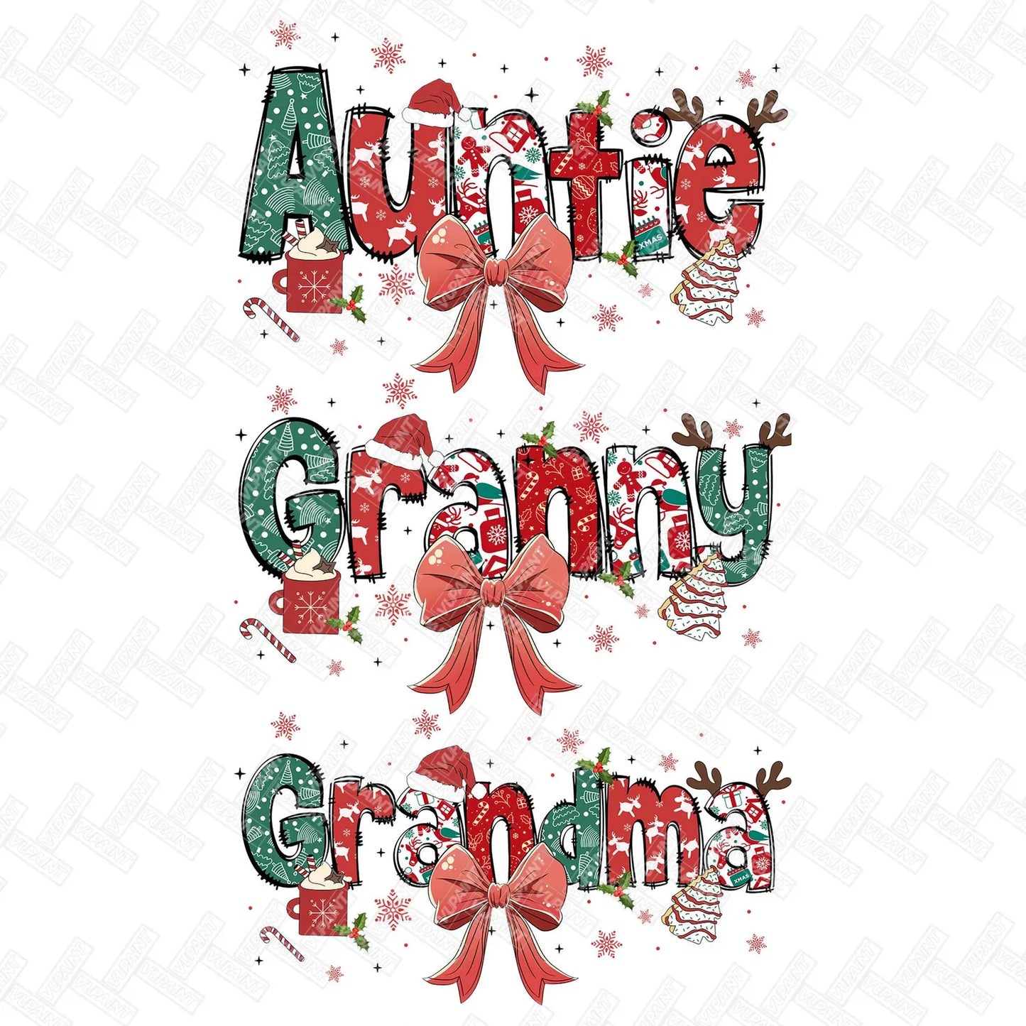 Family Ornament Bundle 2.8 Inch - Ornament UVDTF Decal