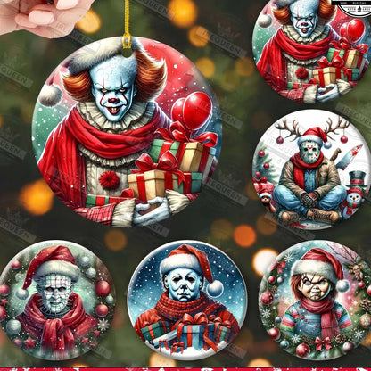 Horror Christmas Ornament 2.8 Inch - Ornament UVDTF Decal