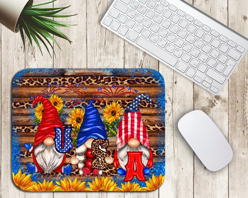 Patriotic Gnomes - Mouse Pad Sublimation Transfer