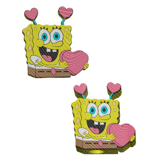 Sponge Heart - 3D Printed Straw Topper
