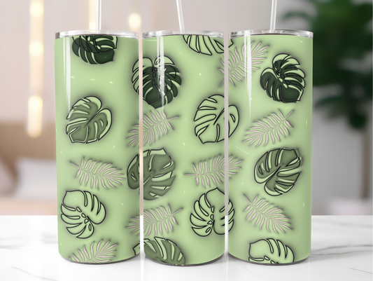 Green Monstera - Sublimation 20 oz tumbler