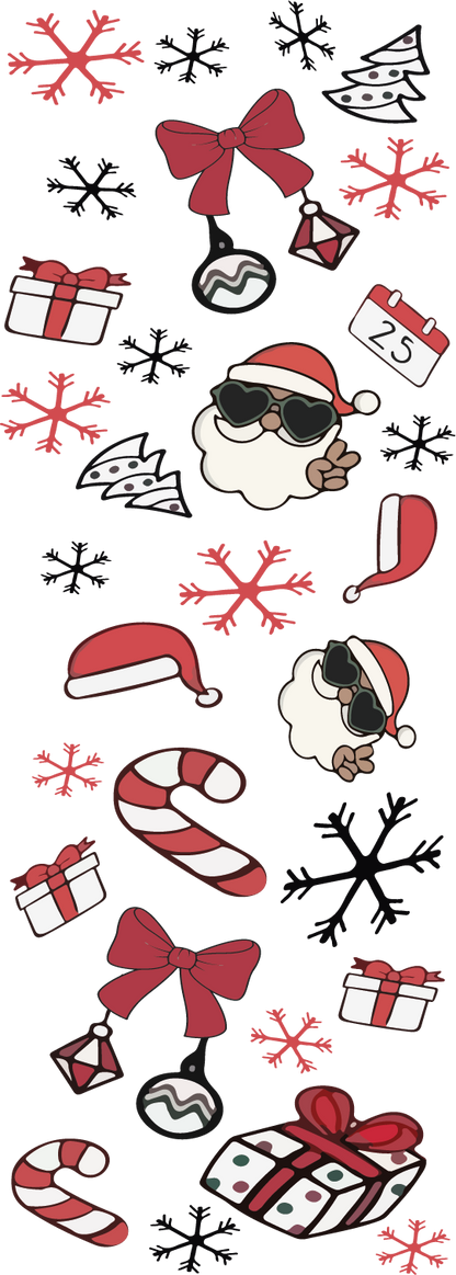 Christmas Ornament and Presents - 16 oz / 20 oz Libby UV DTF Wrap