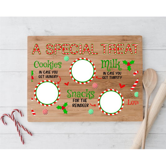 UV DTF Santa Trays Decal Multiple Sizes A Special Treat For Santa Version