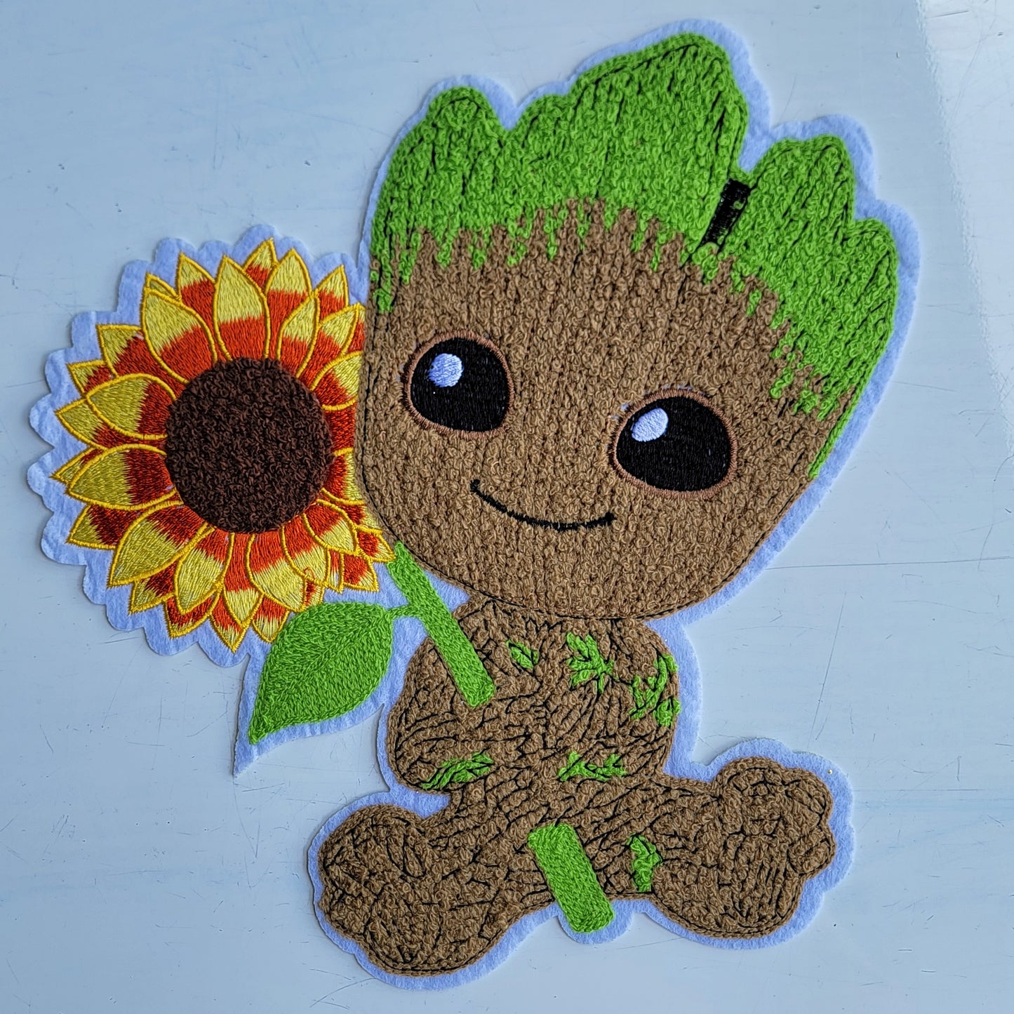 Sunflower Groot Chenile Patch
